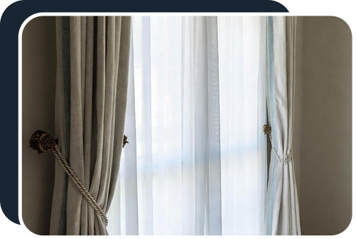 Designer curtain tie backs