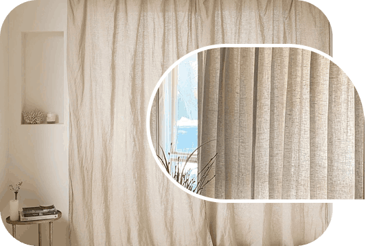 Luxury linen curtains Dubai home