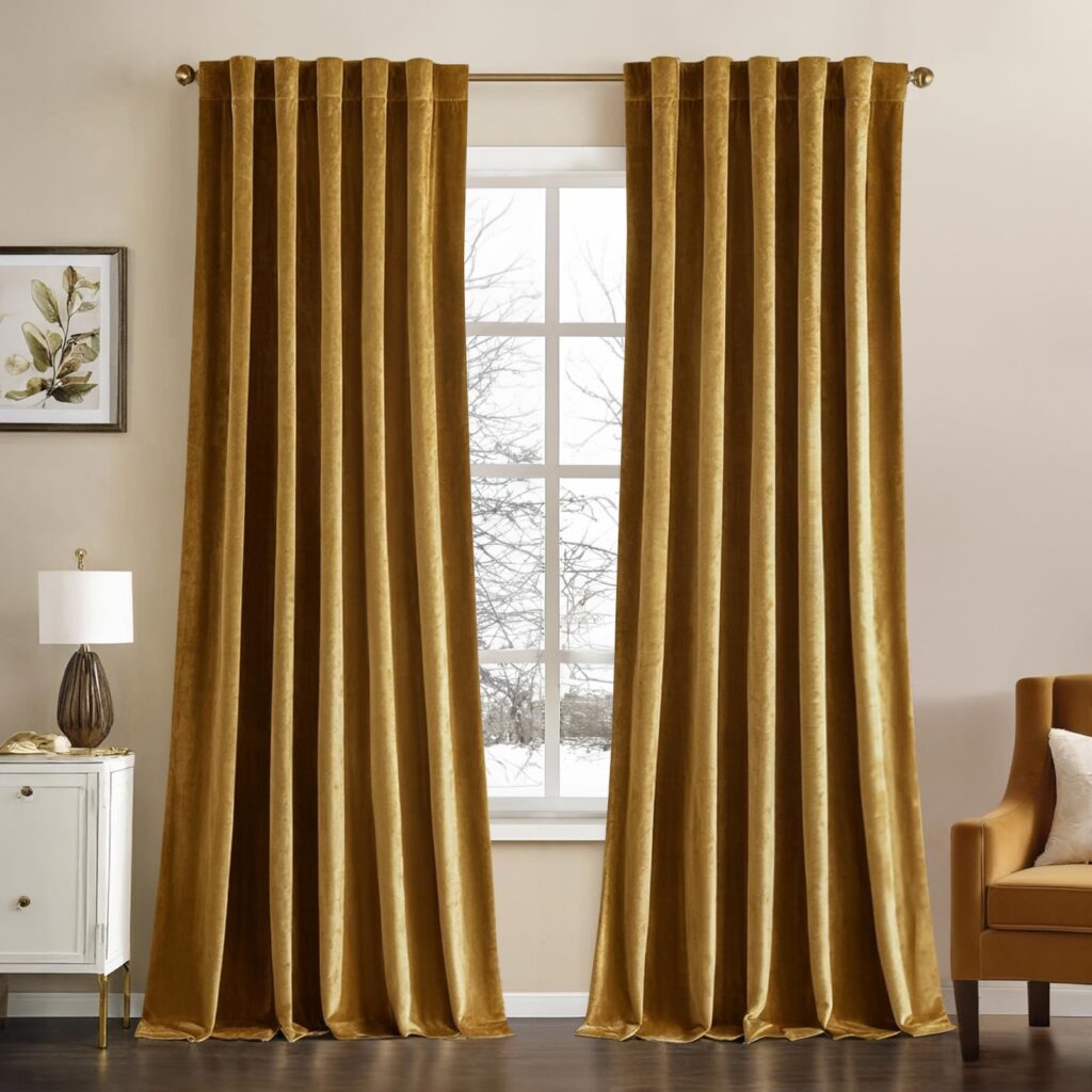 Mustard Velvet Curtains