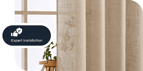 Natural linen curtains