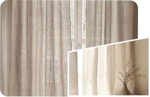 Premium linen curtains for living room