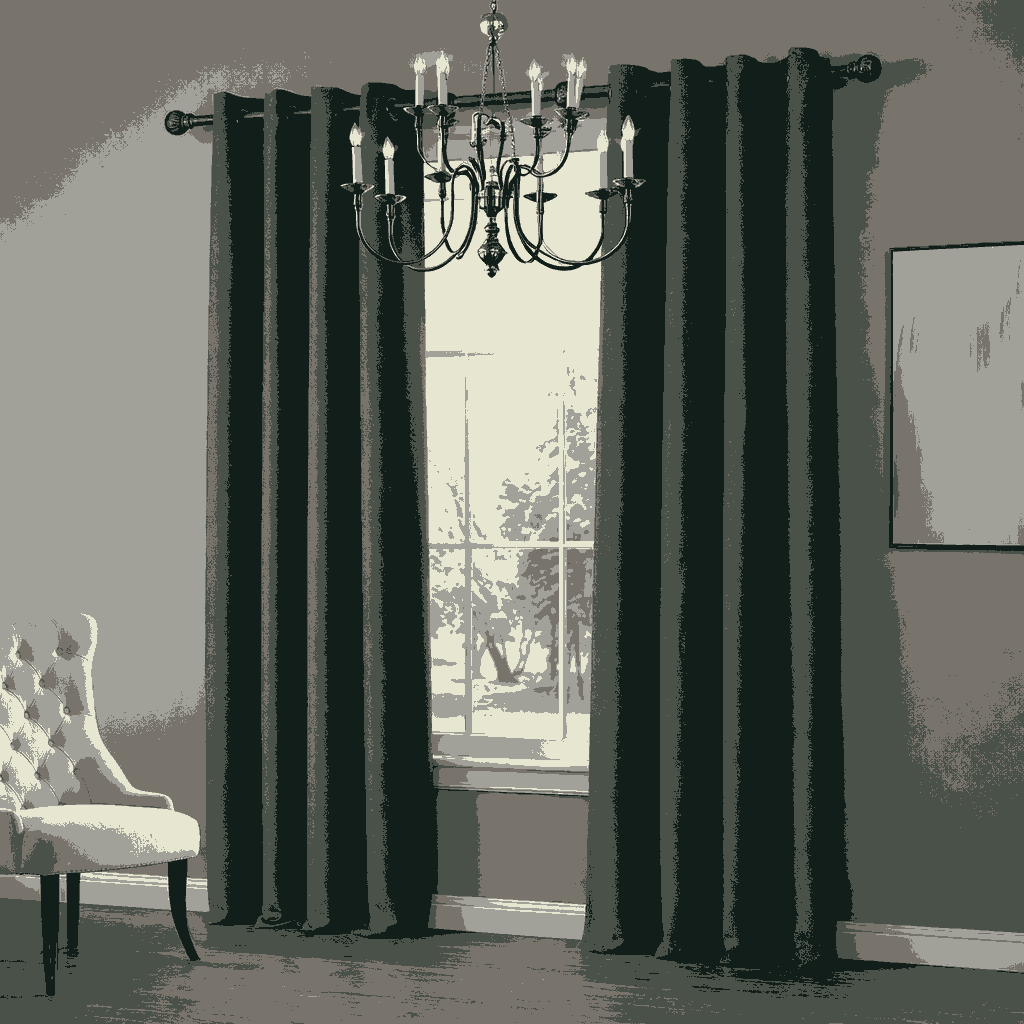 Teal Luxurious Drapes