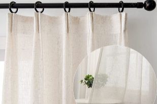 Bedroom pinch pleat curtains