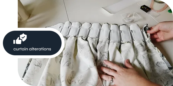Custom curtain hemming work