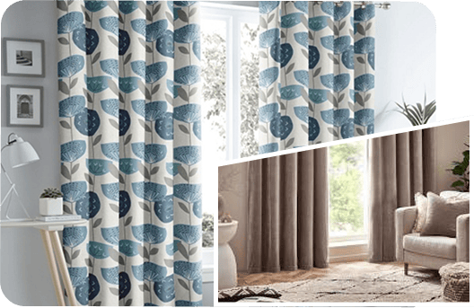 Eyelet blackout curtains for bedroom