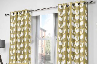 Eyelet curtains soft fabric finish