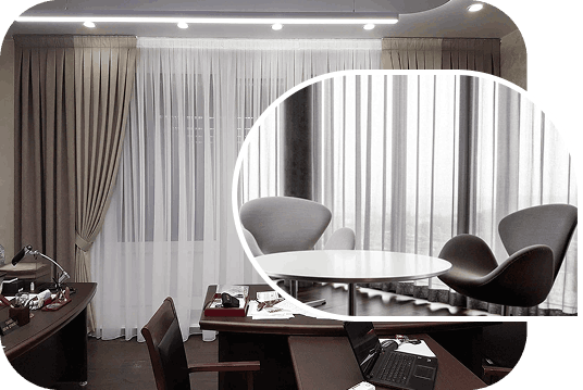 Luxury office curtain panels