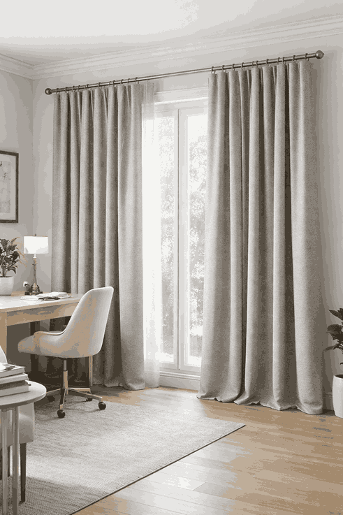 Mushroom Velvet Drapes