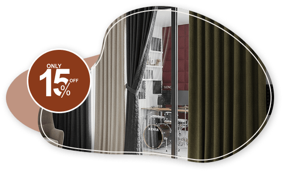 Noise blocking soundproof curtains