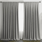 Silver Luxe Pleated Curtains