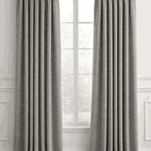 Slate Luxe Pinch-Pleat Drapes