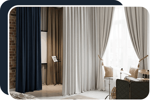 Soundproof blackout curtains