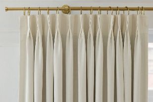 Stylish pinch pleat window drapes