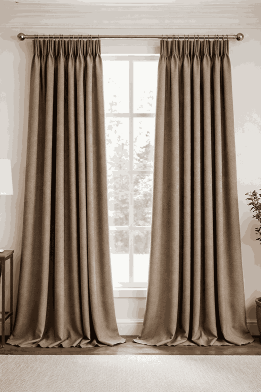 Taupe Luxe Drapes