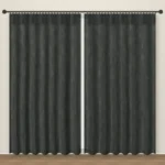 Anthracite Natura Linen linen curtain DF 222-52