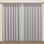 Ash Grey La Mode Linens linen curtain DF 351-03