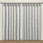 Ash Grey Lino blackout curtain DF 123-37