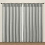 Ash Grey Plush blackout curtain DF 122-46