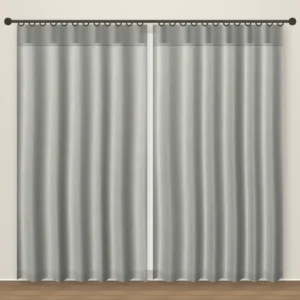 Ash Grey Plush blackout curtain DF 122-46
