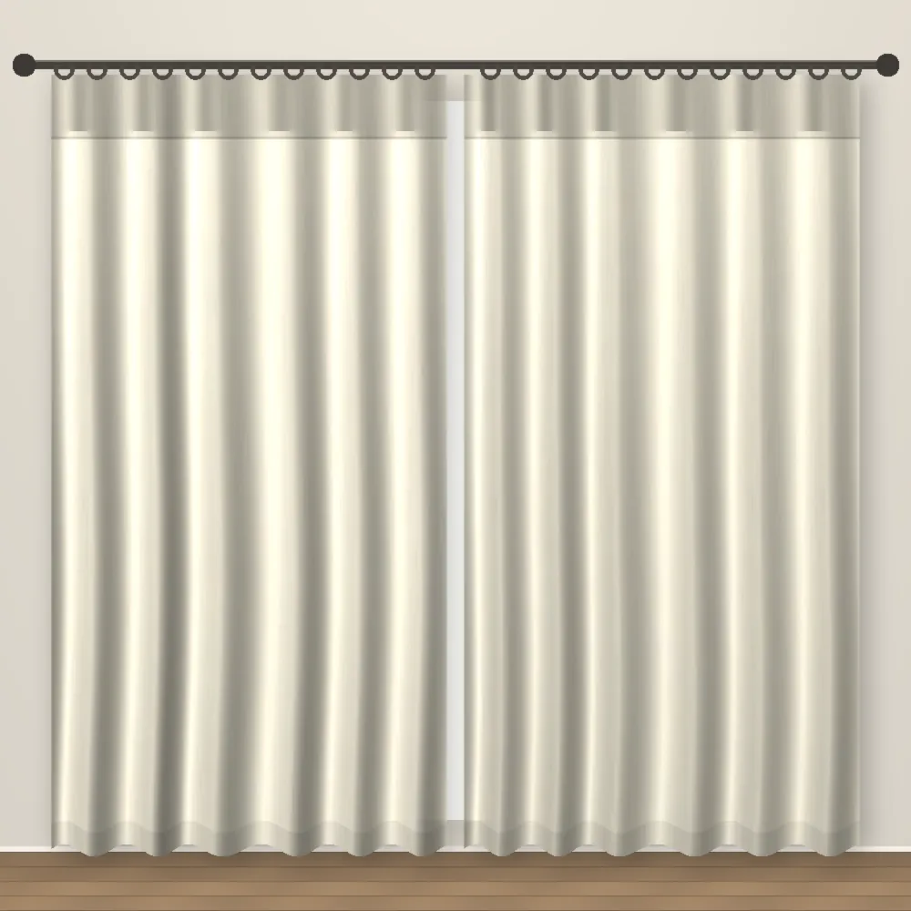 Beige Plush blackout curtain DF 122-42