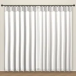 Blush White Rustic Linen Curtain DF 204-16