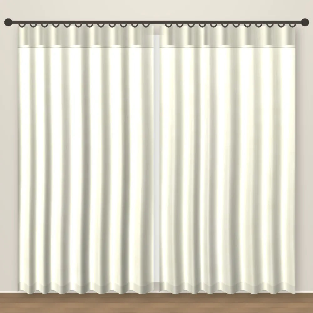 Bone Luxe Linen Curtain DF 207-63