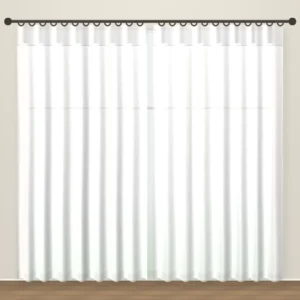 Bright White Forever Linens linen sheer curtain DF 231-07