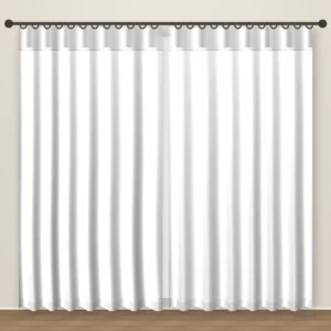 Bright White Luxe Linens linen curtain DF 207-20
