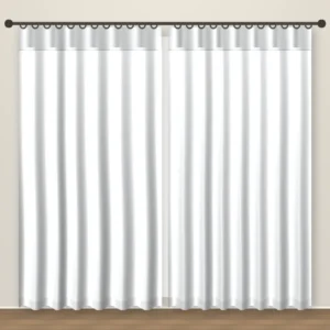 Bright White Natura Linen linen curtain DF 222-24
