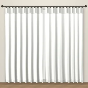 Bright White Simply Linen Curtain DF 212-35