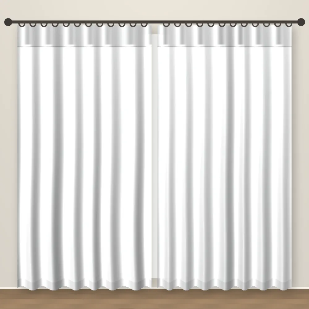 Bright White Timeless blackout curtain DF 117-10