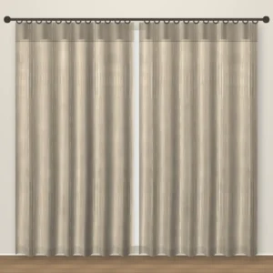 Cappuccino Check Artesia Linen Curtain DF 239-50