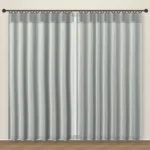 Cement Grey Natura Linen Curtain DF 222-49