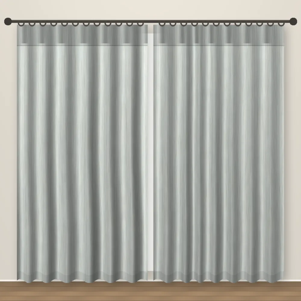 Cement Grey Natura Linen Curtain DF 222-49