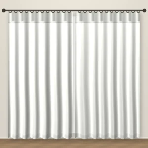 Chalk White Rustic Linen Curtain DF 204-07