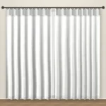 Chalk White Tweed Linen Curtain DF 360-03