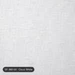 Cloud White Tweed Linen Sheer DF 360-50 fabric swatch
