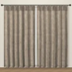 Cocoa Brown Plush blackout curtain DF 122-33