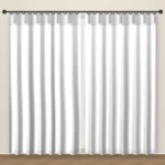 Cool White Plush blackout curtain DF 122-18