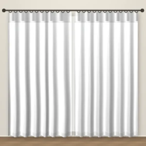 Cool White Plush blackout curtain DF 122-18