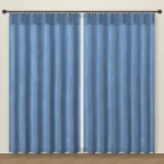 Cornflower Simply Linen Curtain DF 212-26
