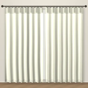 Cream Plush blackout curtain DF 122-40