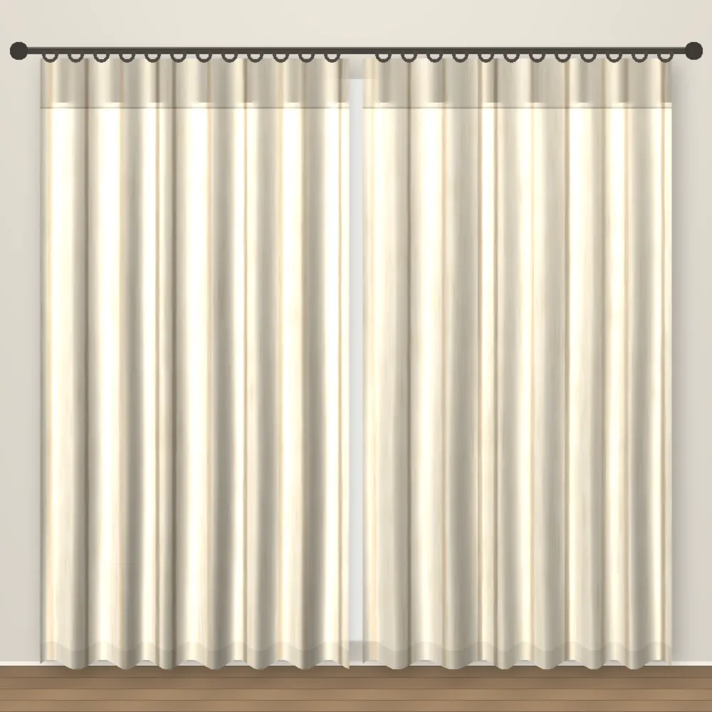 Cream Stripe Artesia Linen Curtain DF 239-16