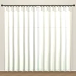 Cream Stripe Luxe Linens linen sheer curtain DF 207-65