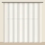 Cream voile sheer curtain DF 260-17