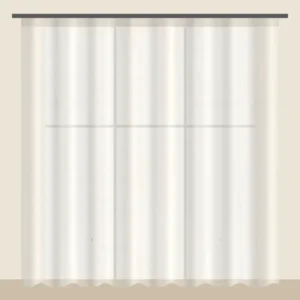 Cream voile sheer curtain DF 260-17