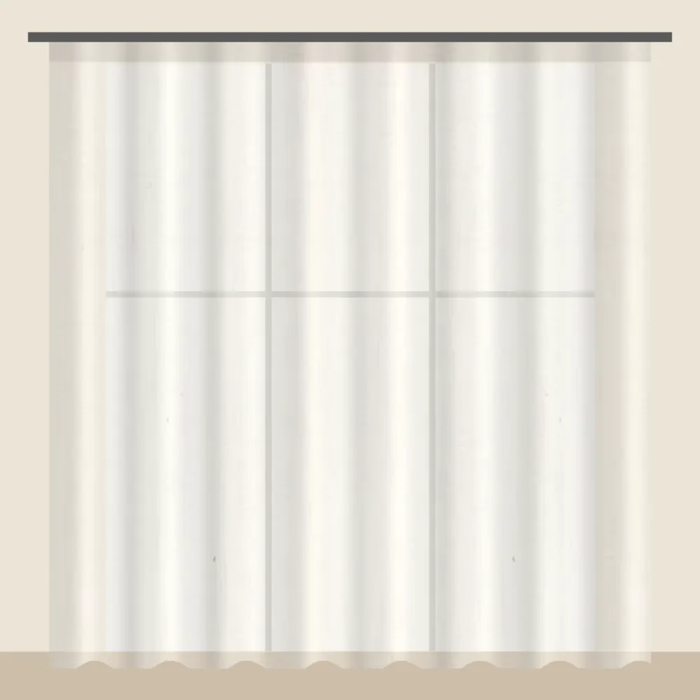 Cream voile sheer curtain DF 260-17