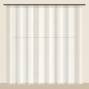 Cream voile sheer curtain DF 260-26