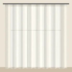 Cream voile sheer curtain DF 888-24