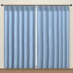Dusty Blue Simply Linen Curtain DF 212-25